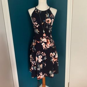Textured Floral Dress - juniors large